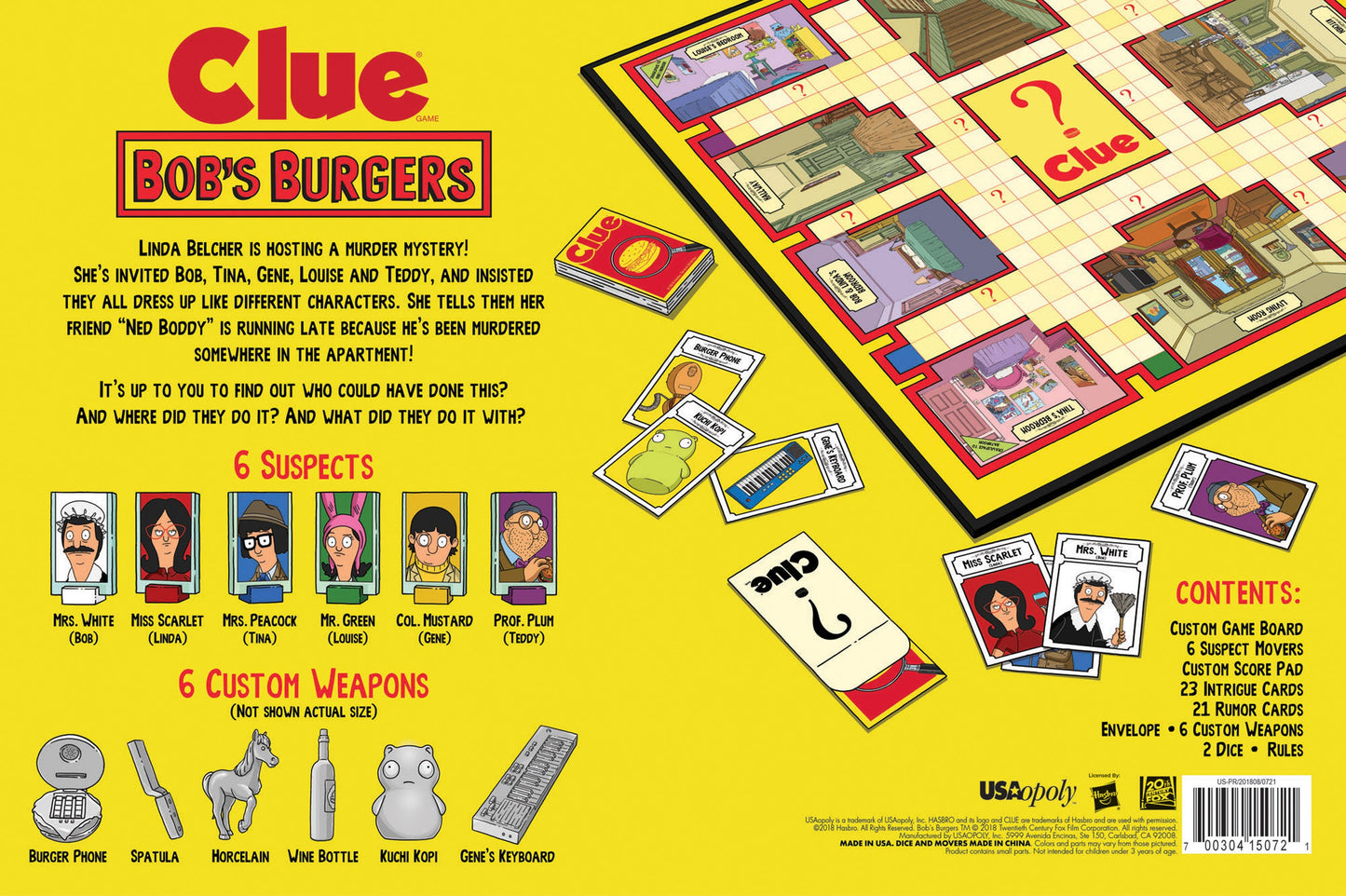 CLUE®: Bob's Burgers - Trò chơi Board Game Trinh thám - The Op Games