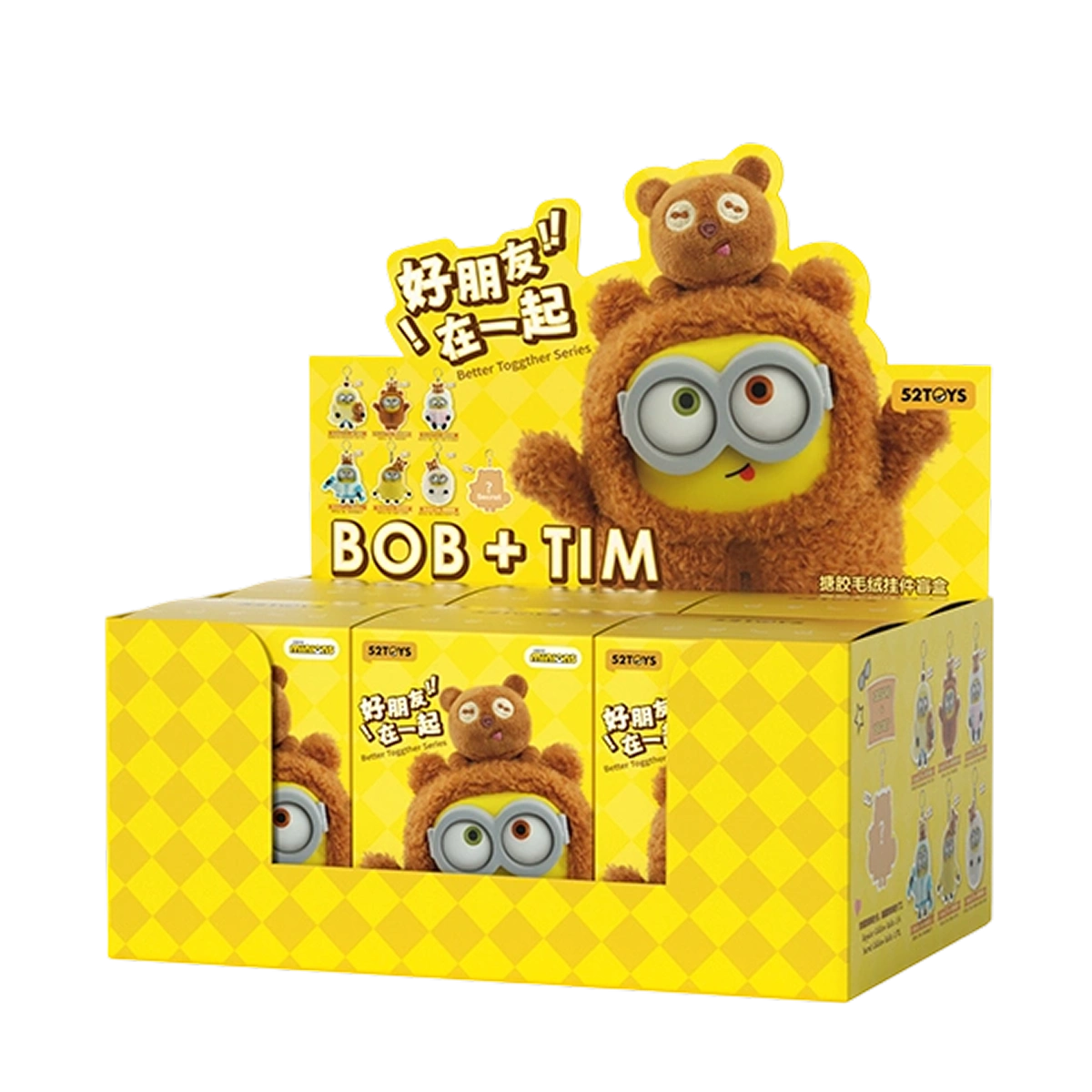 BOB & TIM – BEST BUDDIES FOREVER VINYL PLUSH KEYCHAIN BLIND BOX - Móc khóa gấu bông Blind Box - 52TOYS