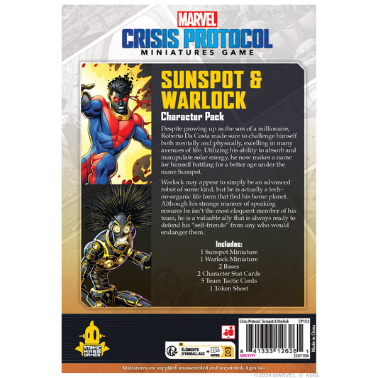 Marvel: Crisis Protocol – Sunspot & Warlock | Board Game Chiến Thuật & Mô Hình Figure | Atomic Mass Games