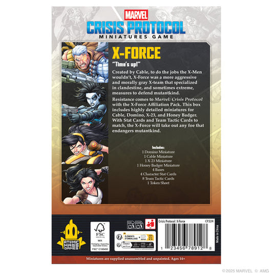 Marvel: Crisis Protocol - X-Force Affiliation Pack - Board Game Chiến Thuật - Atomic Mass Games
