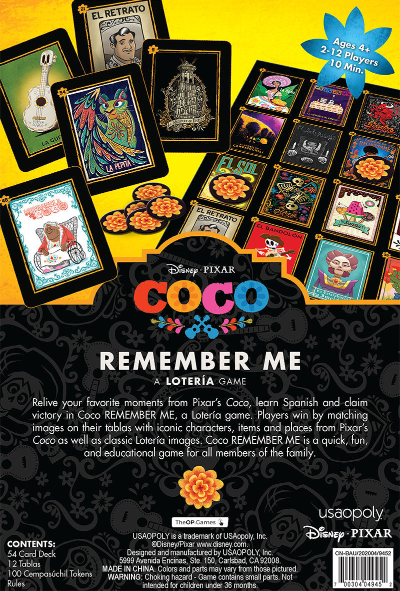Coco Remember Me Lotería