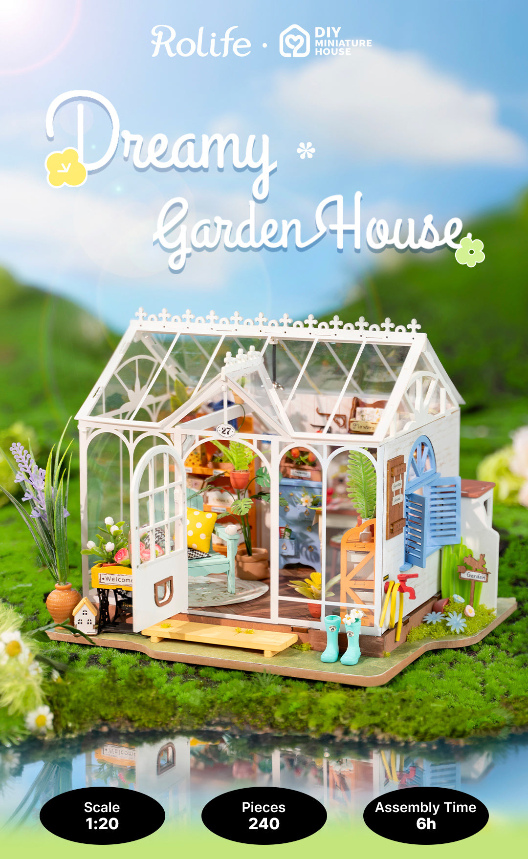 Rolife Dreamy Garden House DG163 - Mô hình nhà gỗ tí hon DIY - Rolife DG163