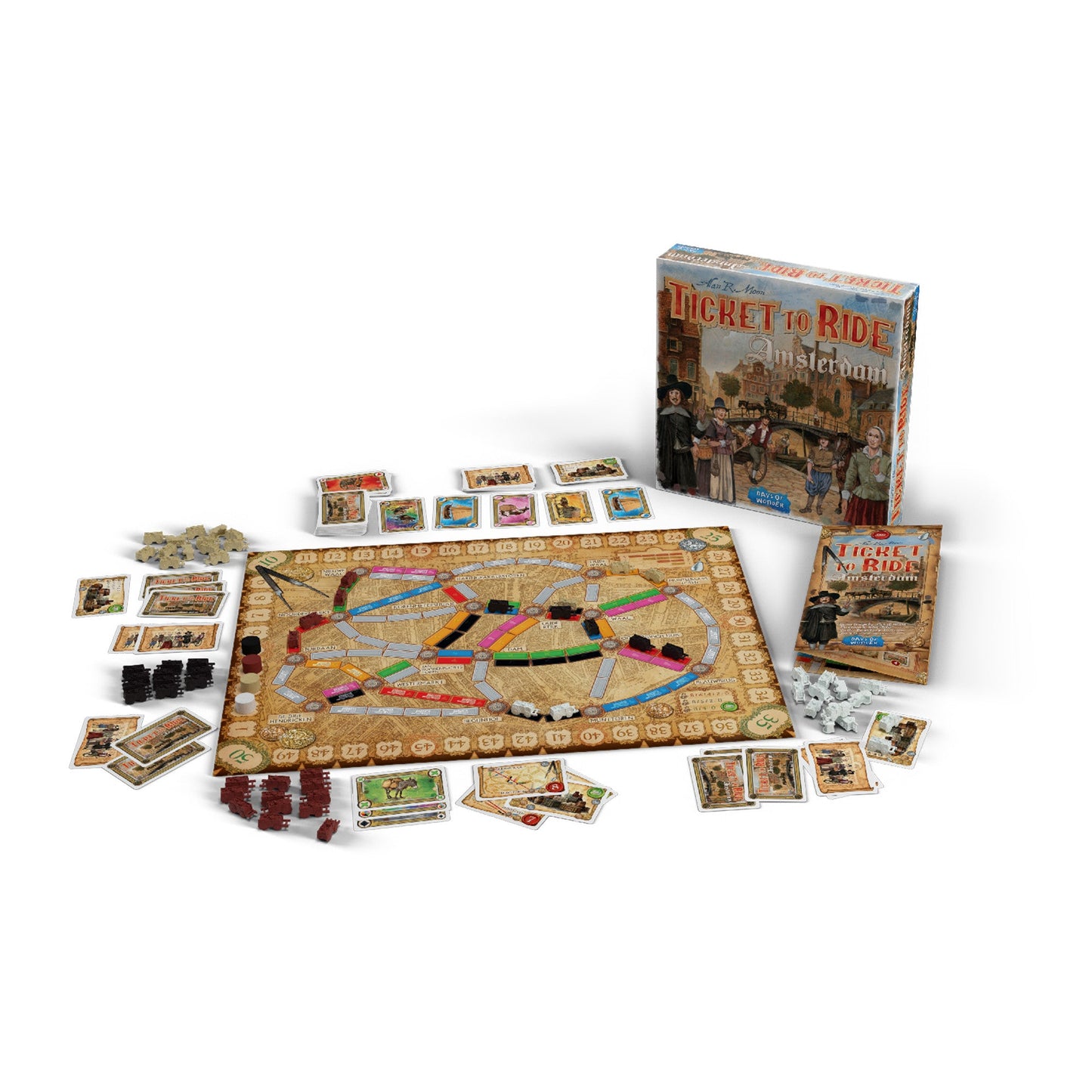 Ticket to Ride Amsterdam - Board Game Chiến Thuật Gia Đình - Days of Wonder