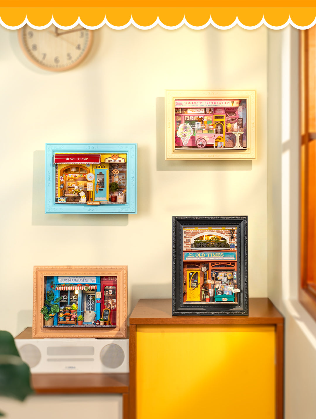 Rolife Old Times Bookstore 3D Wooden Puzzle DP004 - Mô Hình Gỗ 3D Tiệm Sách Cổ Điển - Rolife
