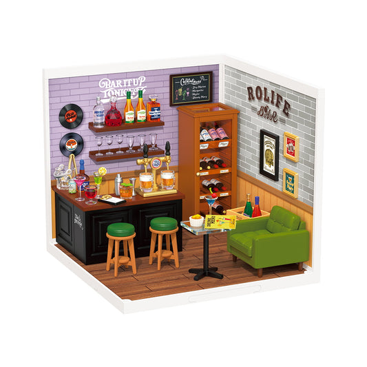 Rolife Super Creator Leisurely Cheers Bar Miniature House (DW012) - Mô hình quán bar nhựa lắp ráp - Rolife