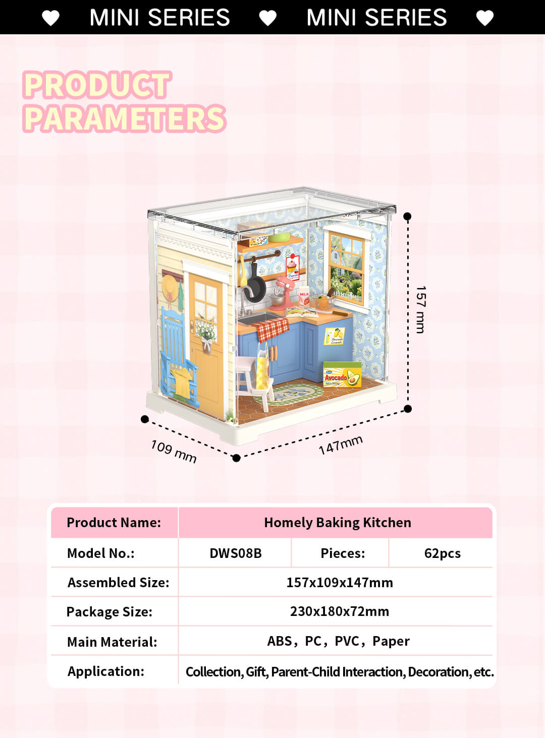 Rolife Homely Baking Kitchen Mini Super Creator DIY Miniature House DWS08B - Mô hình nhà búp bê tí hon tự lắp ráp - Rolife DWS08B