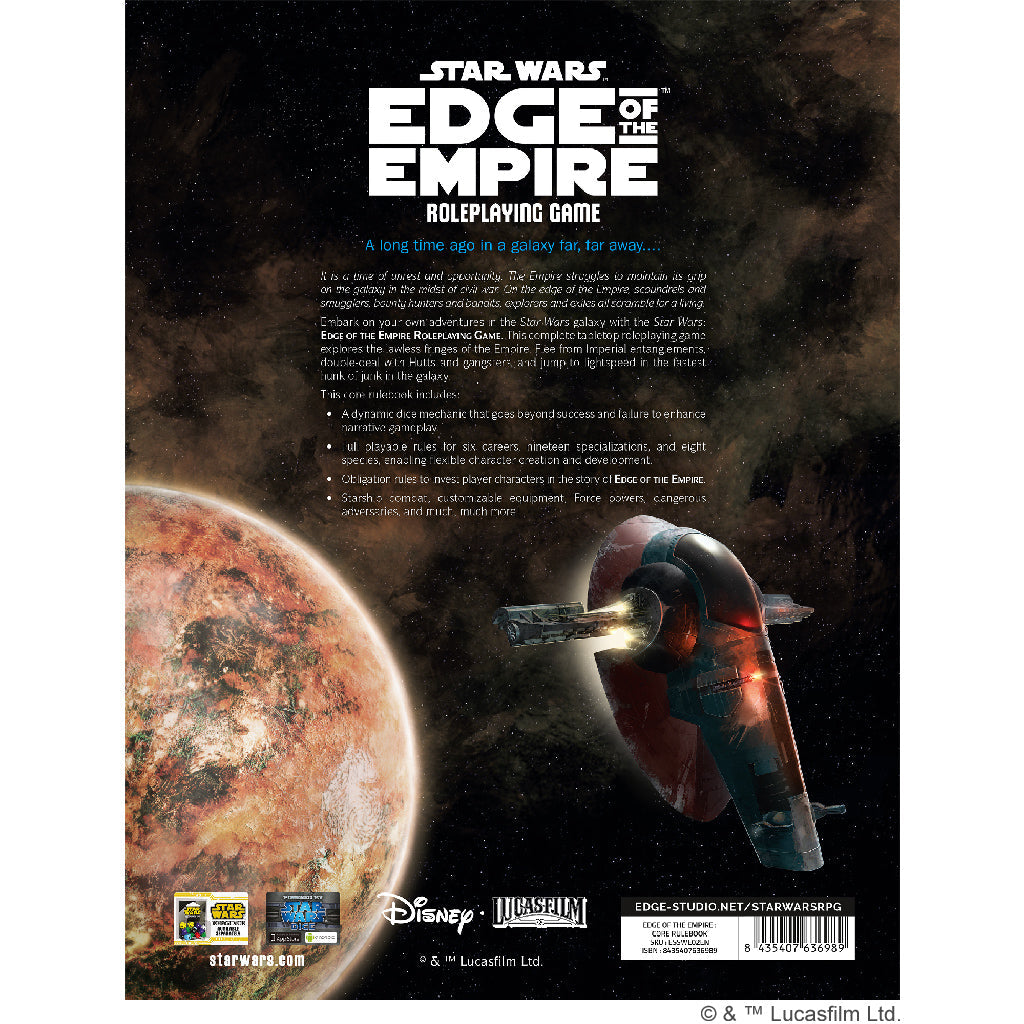 Star Wars - Edge of the Empire: Core Rulebook - Sách Luật Nhập Vai RPG - Edge Studio
