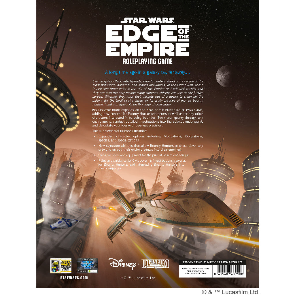 Sách Mở Rộng Star Wars - Edge of the Empire: No Disintegrations