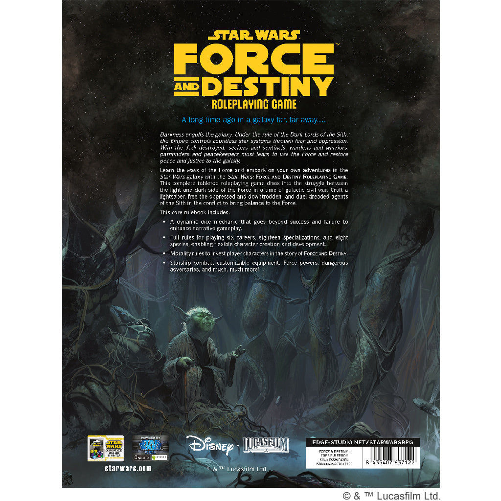 Star Wars - Force and Destiny: Core Rulebook - Sách Nhập Vai RPG - Edge Studio