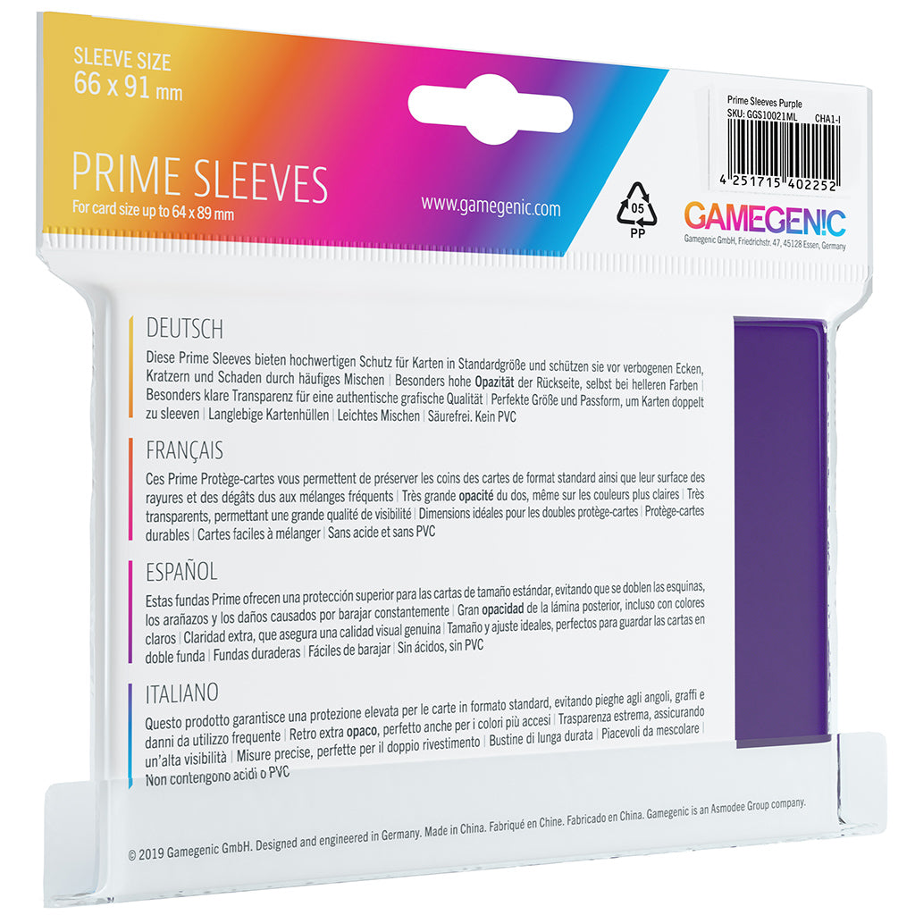 PRIME Sleeves: Purple - Bọc bài cao cấp - Gamegenic - Hình ảnh bổ sung 4