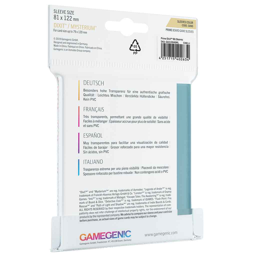 PRIME Sleeves: Dixit (81 x 122 mm) - Bọc Bài Bảo Vệ Cao Cấp Gamegenic - Hình ảnh chi tiết 2