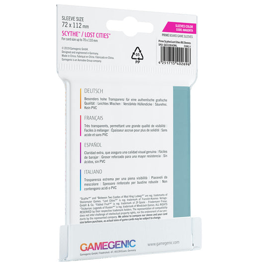 PRIME Sleeves: Scythe and-or Lost Cities (72 x 112 mm) - Bọc Bài Board Game Cao Cấp - Gamegenic