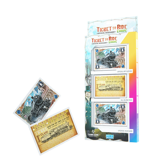 Ticket To Ride Europe Art Sleeves - Phụ kiện bọc bài cao cấp - Gamegenic