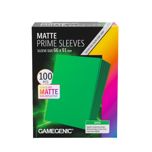 Gamegenic Matte Prime Sleeves Green 66x91 mm