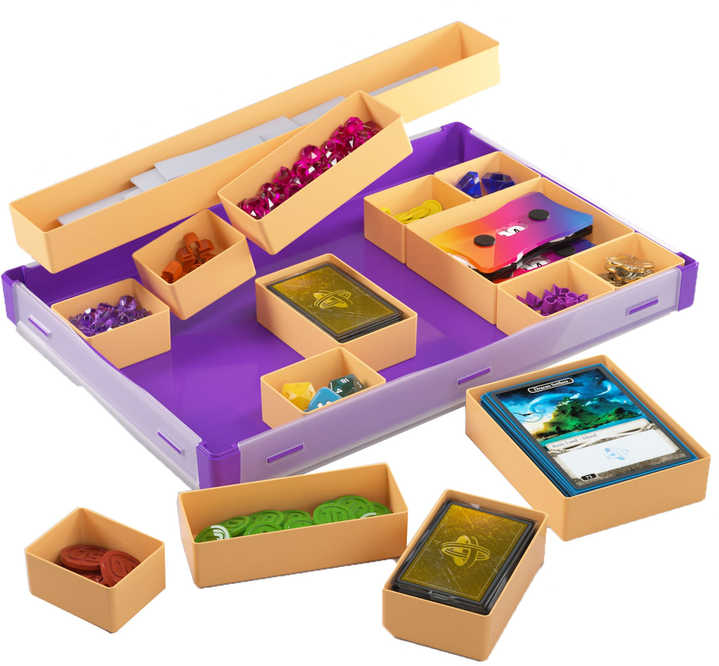 Token Silo XL Convertible Purple/Orange - Hộp Đựng Phụ Kiện Board Game - Gamegenic - Hình ảnh bổ sung 4