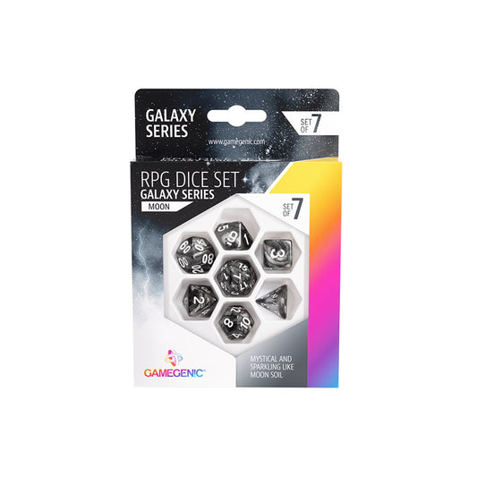 Galaxy Series - Moon - RPG Dice Set (7pcs) - Bộ xúc xắc RPG cao cấp - Gamegenic - Hình ảnh chi tiết 2