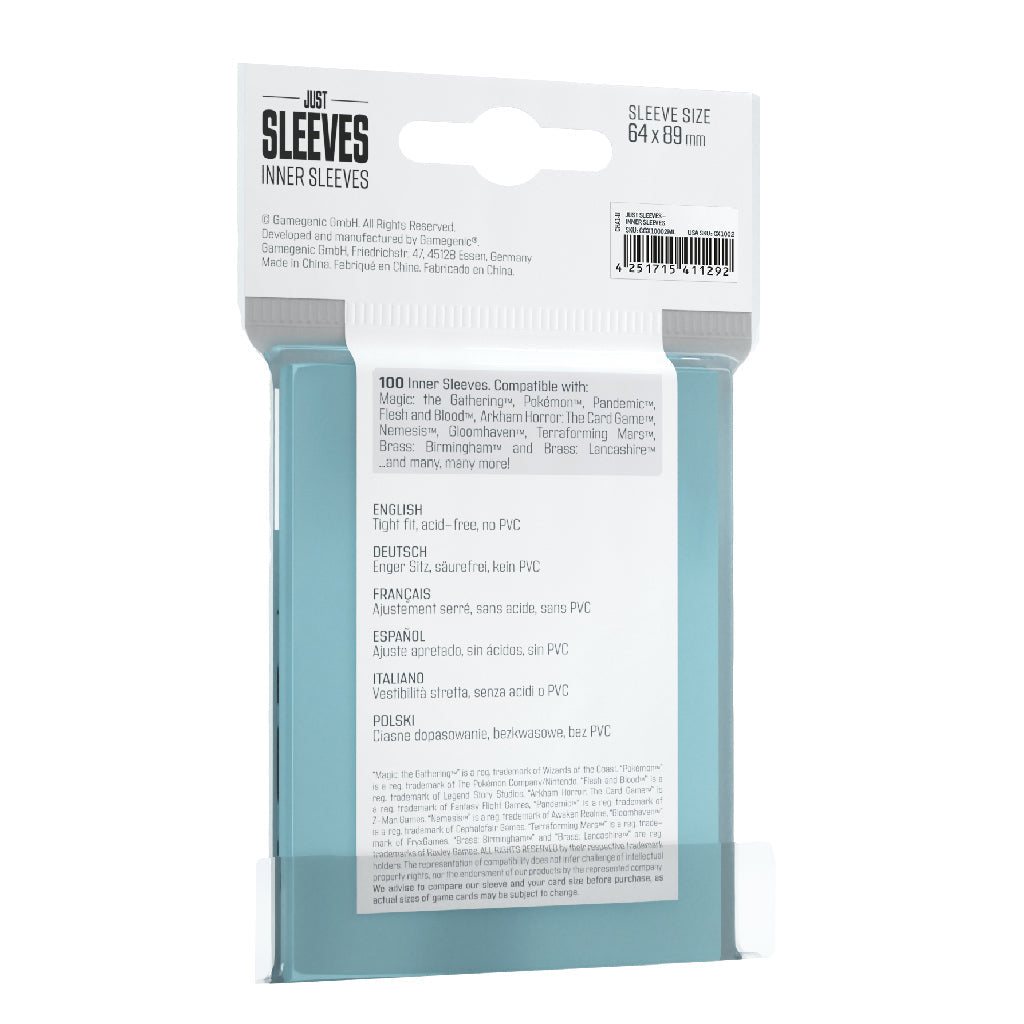 Just Sleeves - Inner Sleeves - Bọc bài bảo vệ thẻ bài TCG - Gamegenic - Hình ảnh chi tiết 2