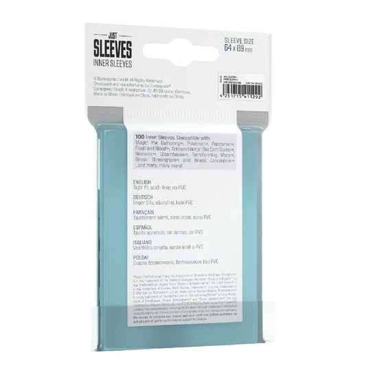 Just Sleeves - Inner Sleeves - Bọc bài bảo vệ thẻ bài TCG - Gamegenic