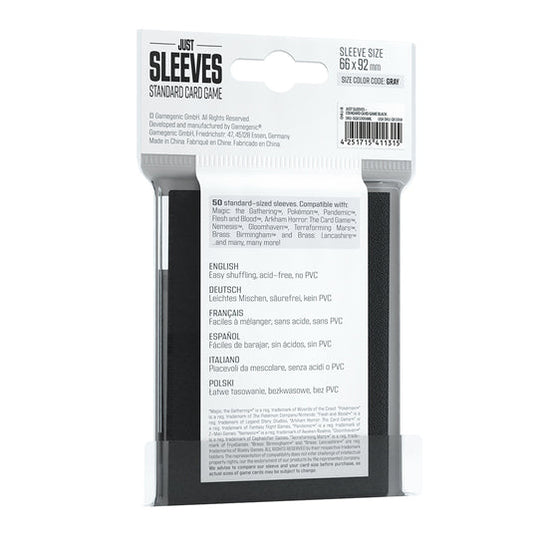 Just Sleeves - Standard Card Game Black - Bọc bài kích thước tiêu chuẩn - Gamegenic