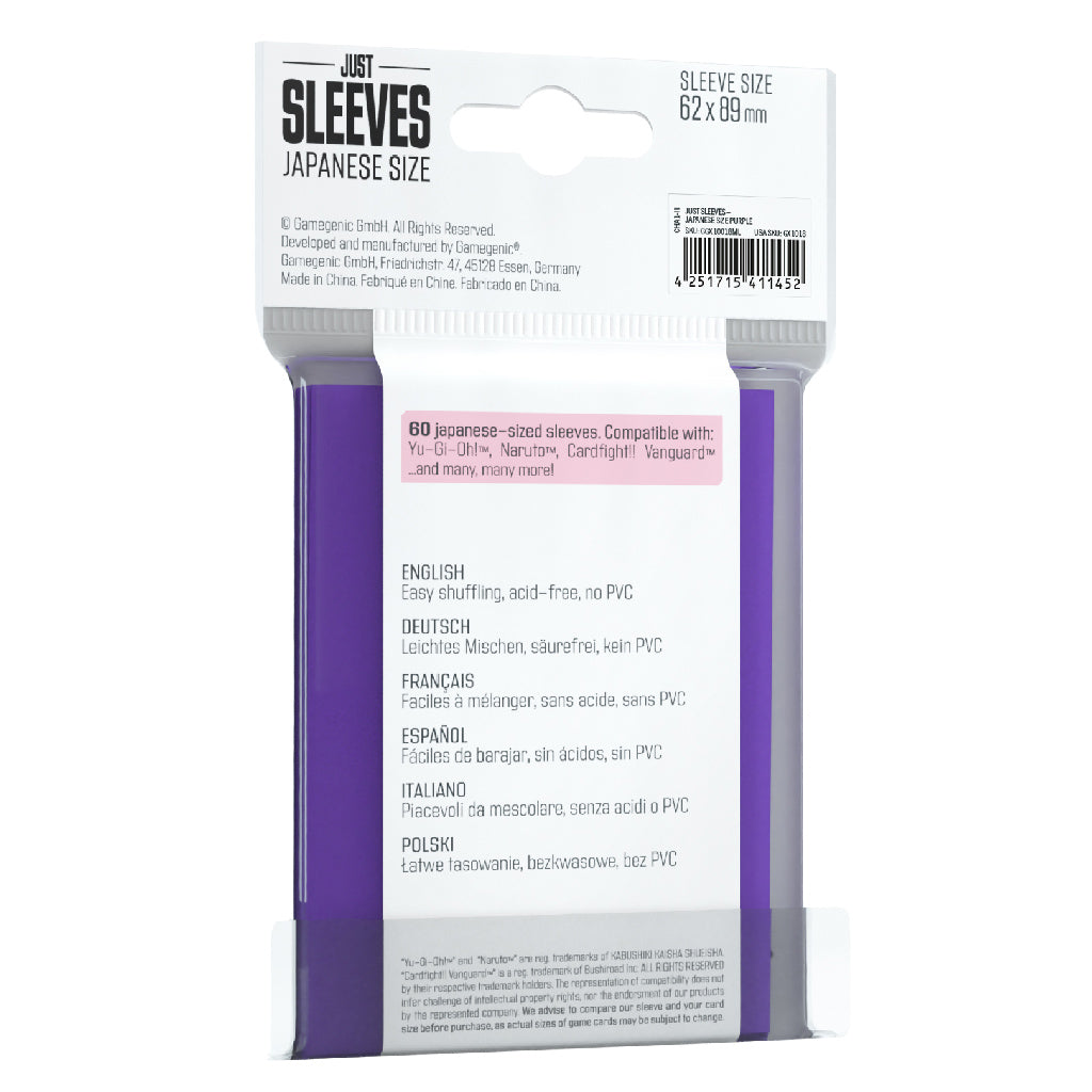 Just Sleeves - Japanese Size Purple - Bọc bài TCG Gamegenic