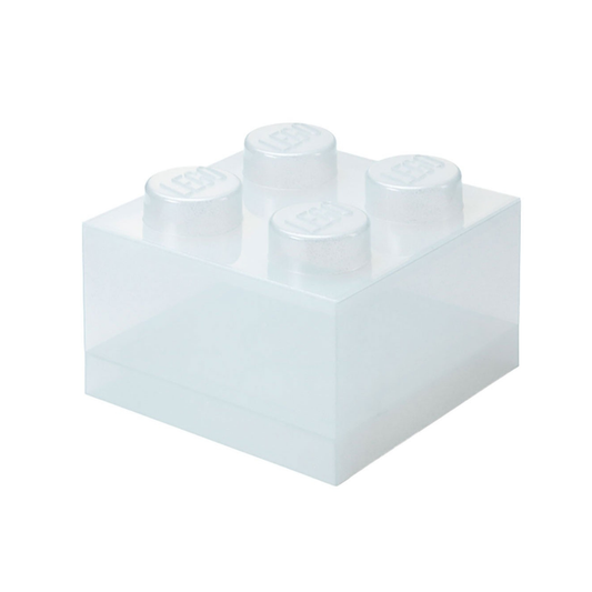 Lego Storage Brick 4 Top Lid - Glitter Translucent - Hộp Đựng LEGO 4 Núm Màu Kim Tuyến - Hình ảnh chi tiết 2