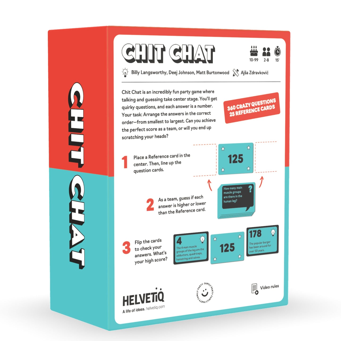 Chit Chat Party Game - Board Game Tiệc Tùng Phối Hợp - Helvetiq