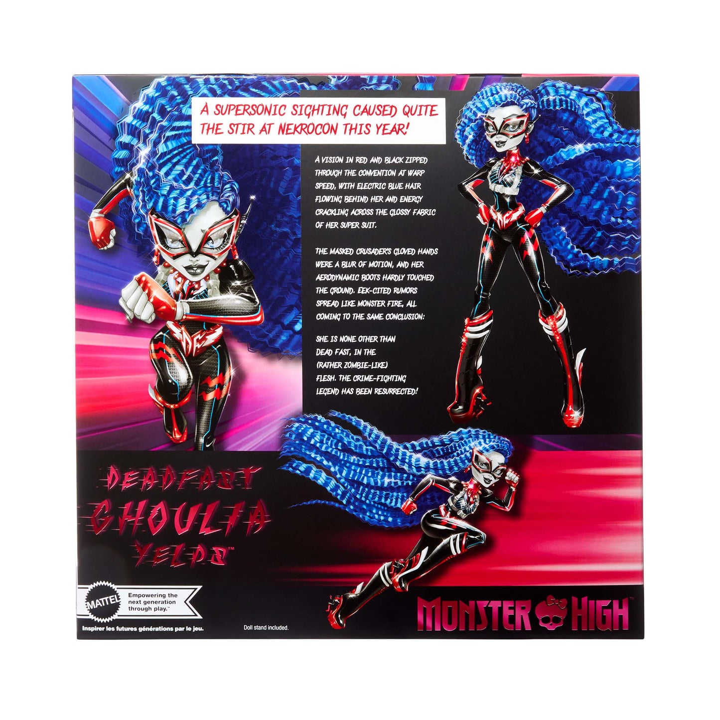 Monster High Deadfast Ghoulia Yelps Doll - Búp bê Sưu tầm Phiên bản Siêu anh hùng - Mattel HRP95