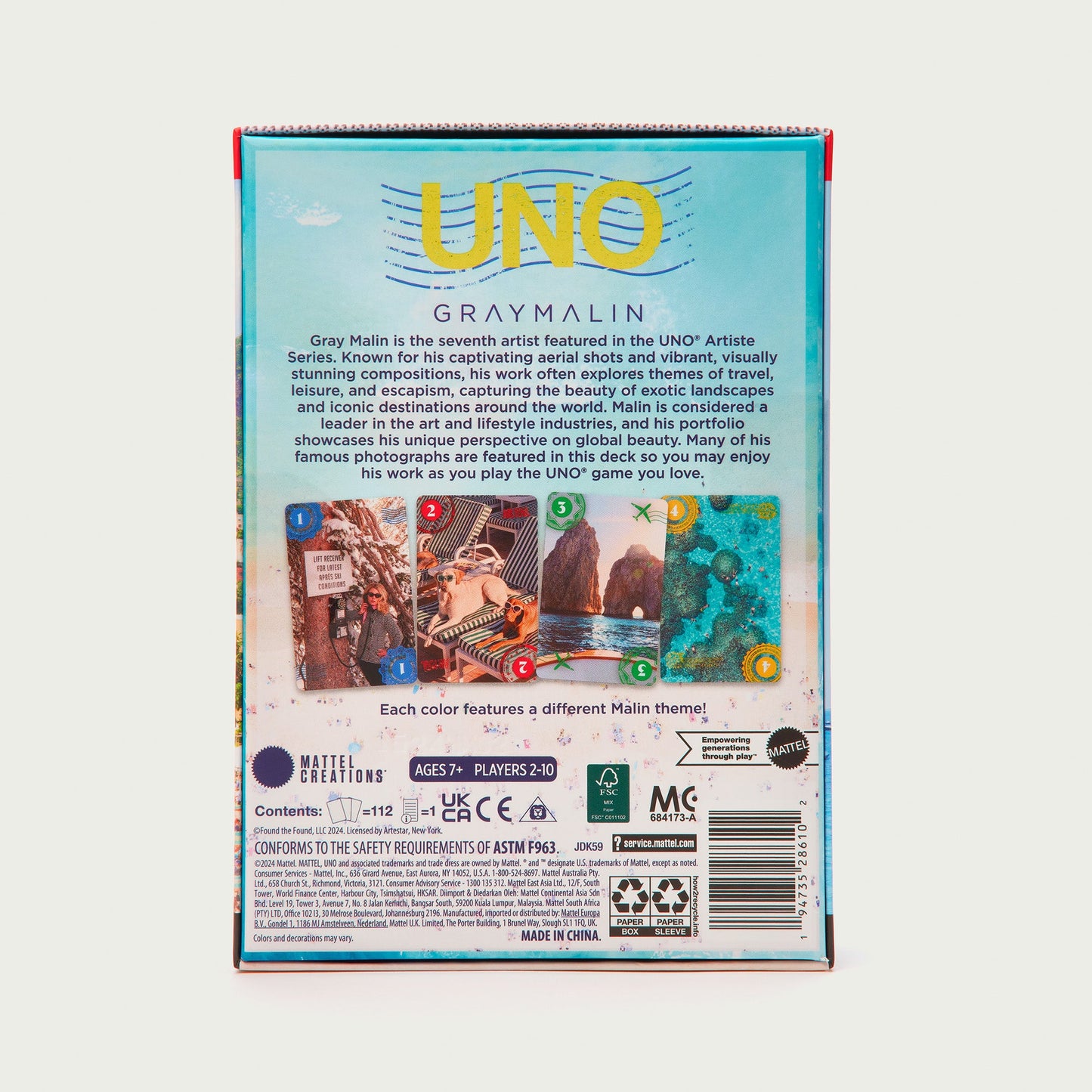 UNO Artiste Series Gray Malin Card Deck - Bộ Bài Nghệ Thuật Cao Cấp - Mattel JDK59