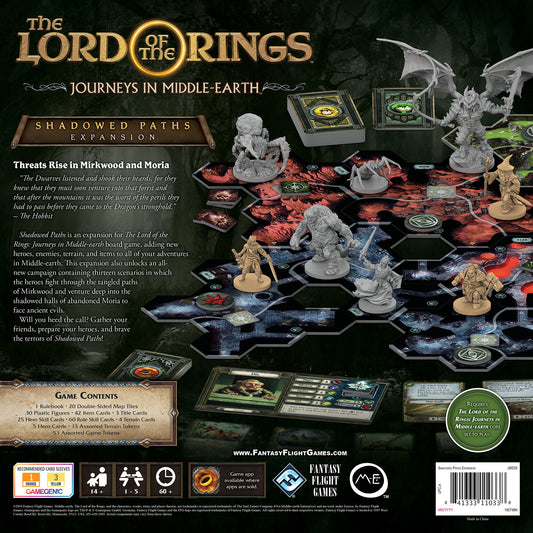 The Lord of the Rings Journeys in Middle-earth Shadowed Paths | Bản Mở Rộng Board Game Chiến Thuật | Fantasy Flight Games