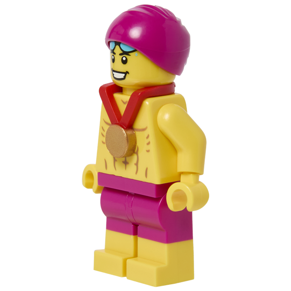 Minifigure Strong Olympic Swimmer - Nhân vật Vận động viên bơi lội LEGO chính hãng - Hình ảnh chi tiết 2