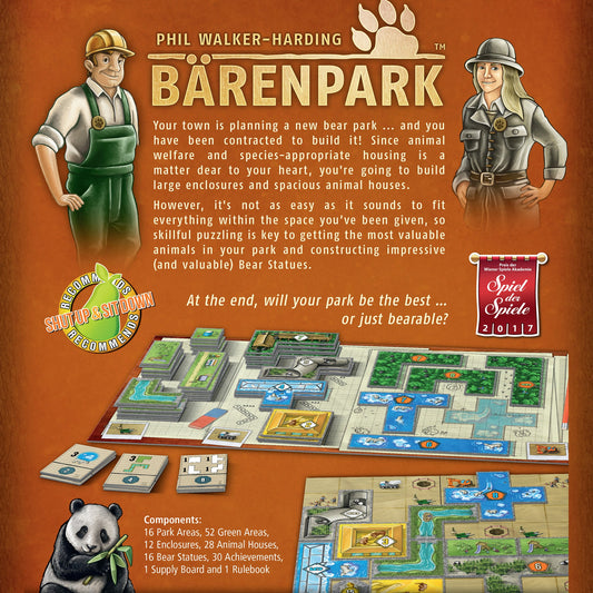 Barenpark Board Game - Trò chơi Chiến thuật Xây dựng Công viên Gấu - Lookout Games