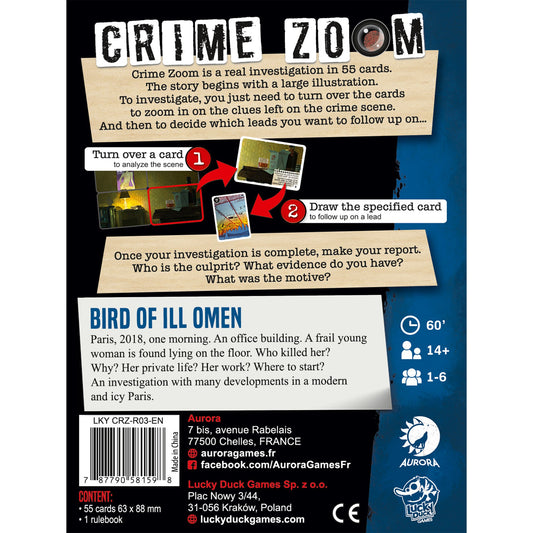 Crime Zoom: Bird of Ill Omen - Trò chơi điều tra phá án - Lucky Duck Games