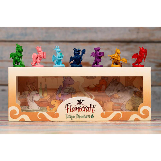 Flamecraft - Dragon Miniatures Series 2 - Bộ 7 mô hình rồng nâng cấp - Lucky Duck Games