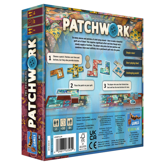 Patchwork Board Game Revised Edition - Trò Chơi Xếp Vải Chiến Thuật 2 Người - Lookout Games
