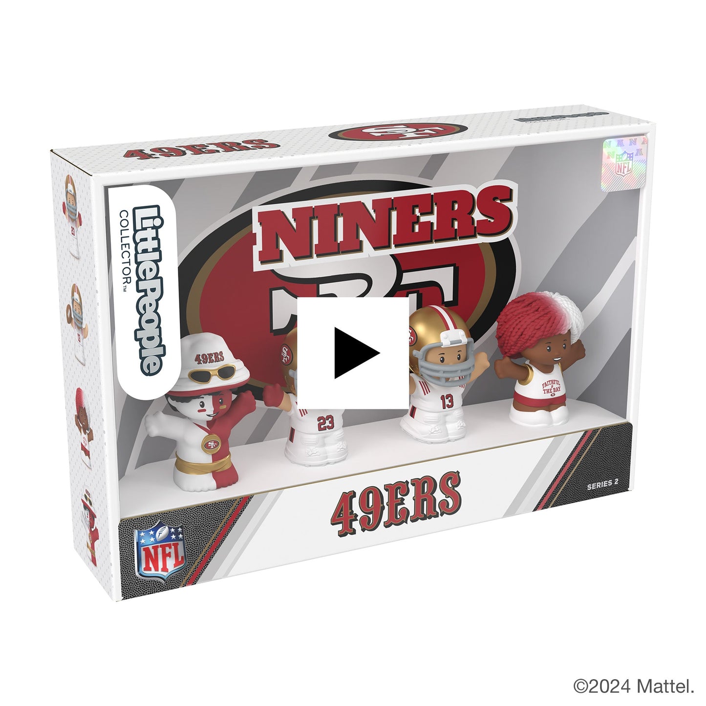 Little People Collector San Francisco 49ers Alternate Jersey Figure Set - Bộ mô hình cầu thủ NFL - Mattel Creations HVH14 - Hình ảnh bổ sung 9
