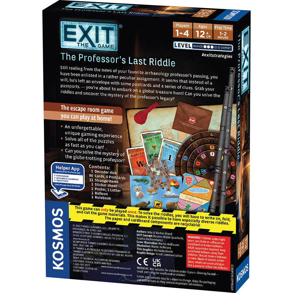 EXIT: The Game - The Professor's Last Riddle - Trò chơi thoát hiểm Escape Room - Thames & Kosmos - Hình ảnh bổ sung 5