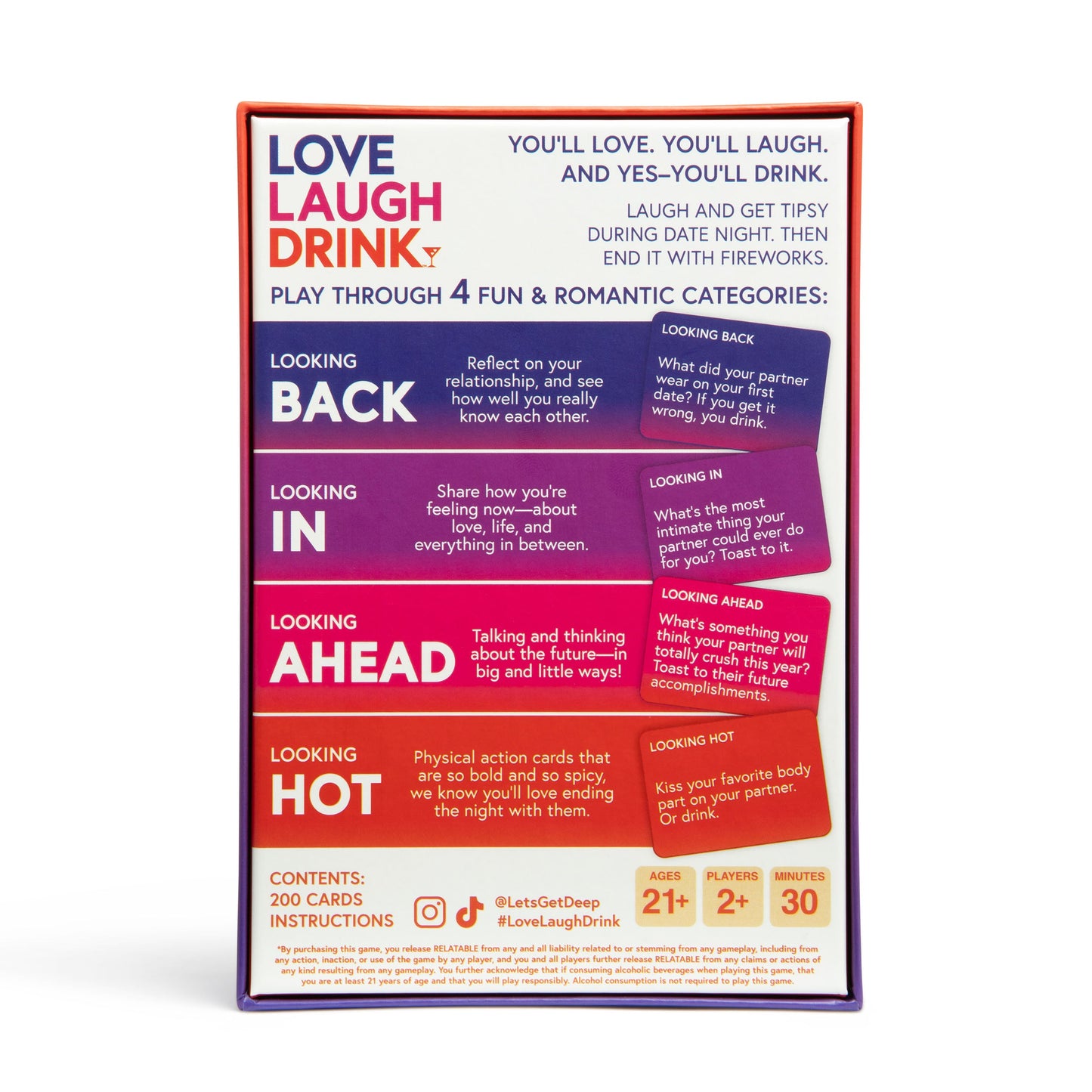 Love Laugh Drink – Trò Chơi Drinking Game Cặp Đôi Hẹn Hò – Relatable - Hình ảnh bổ sung 5