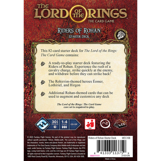 The Lord of the Rings: The Card Game - Riders of Rohan Starter Deck - Bộ Bài Khởi Đầu - Fantasy Flight Games