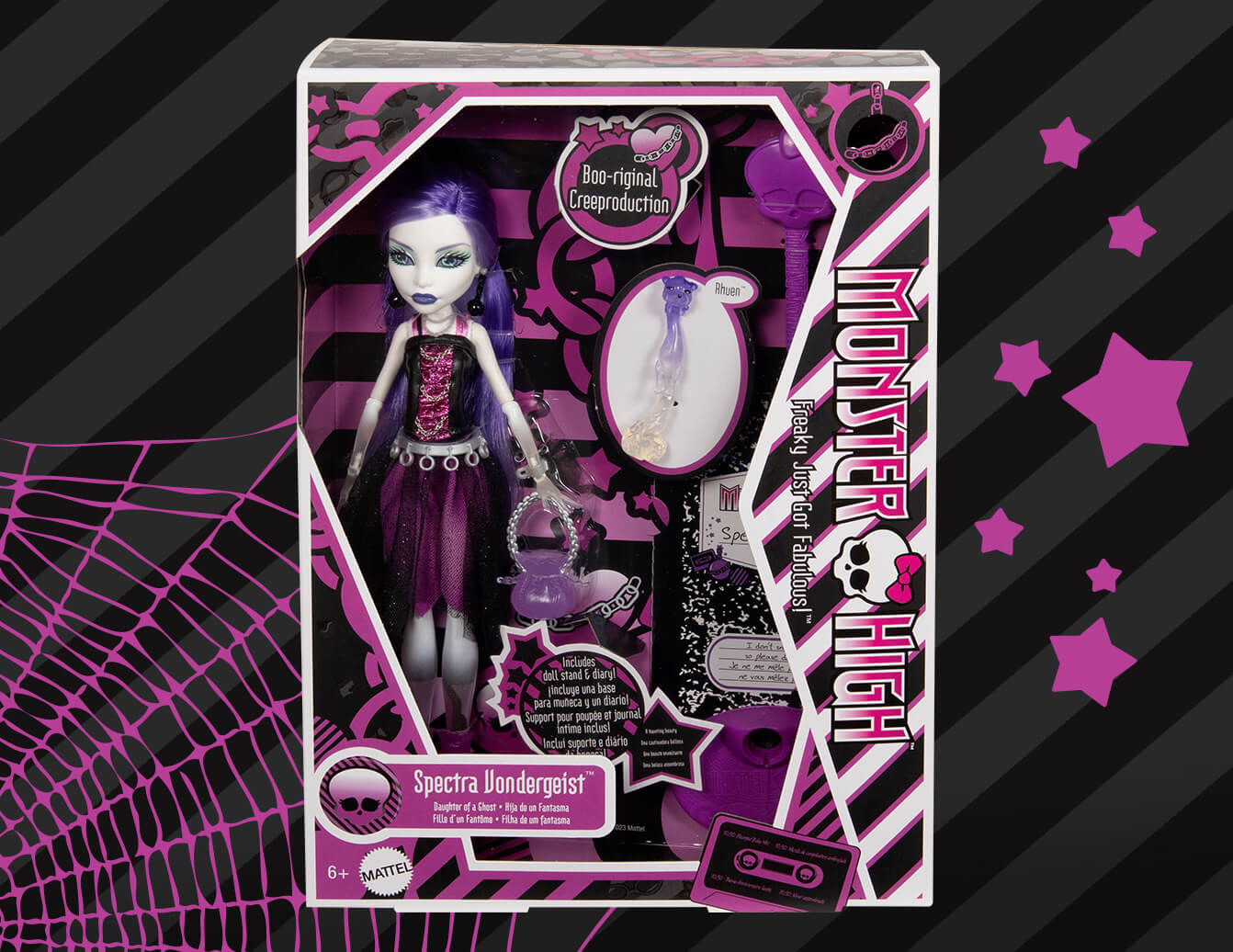 Monster High Boo-riginal Creeproduction G1 Spectra Vondergeist Doll - Búp Bê Sưu Tầm G1 - Mattel Mattel - ảnh 4 - Collectible