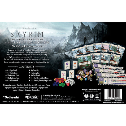 The Elder Scrolls: Skyrim - Adventure Board Game 5-8 Player expansion - Bản mở rộng 5-8 người chơi - Modiphius