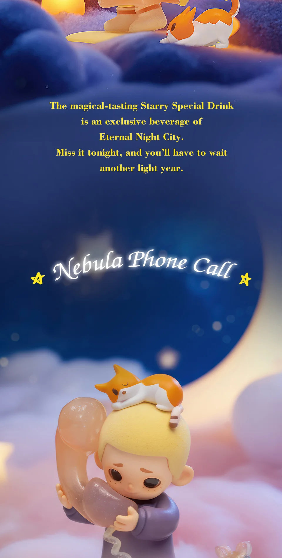 NOOK MY LITTLE UNIVERSE AT NIGHT - Mô hình Blind Box Art Toy Phủ Nhung - 52TOYS