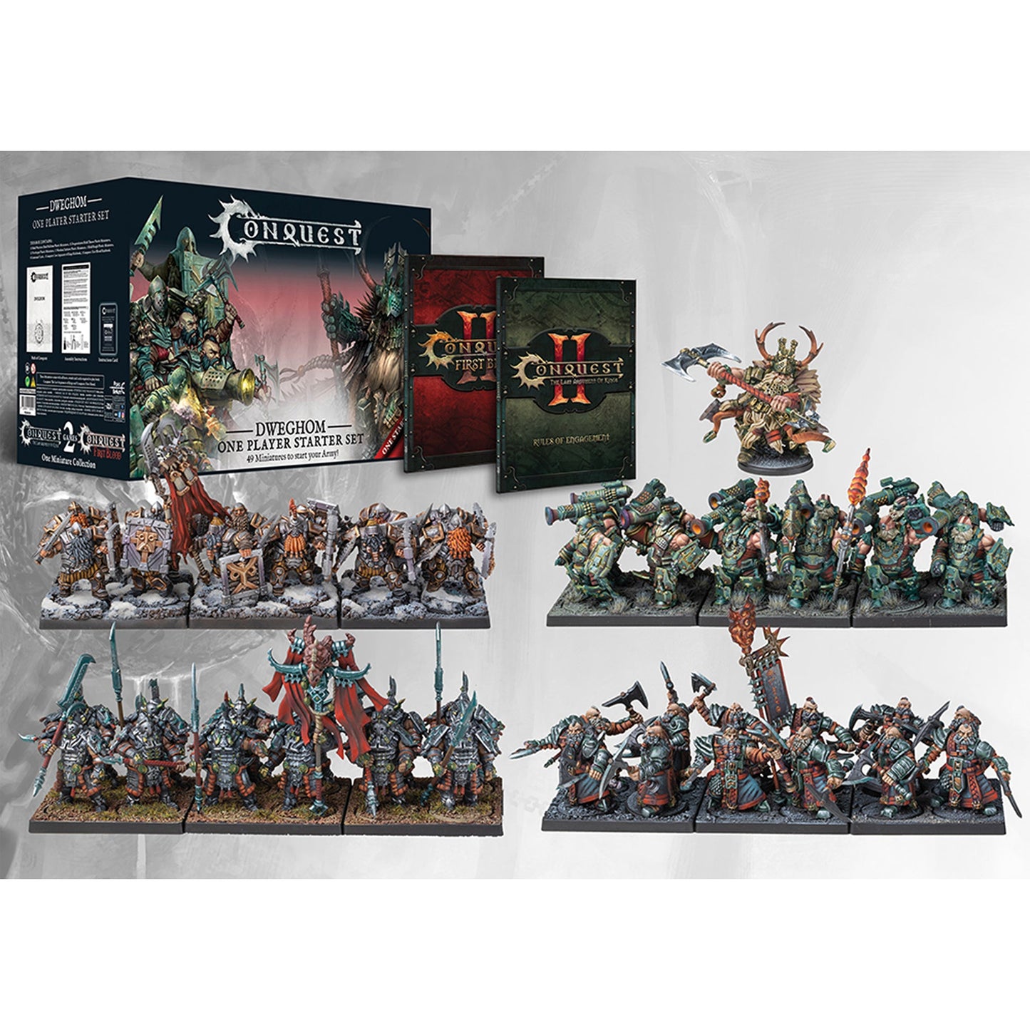 Conquest Miniatures Game - Dweghom: One Player Starter Set 2.0 - Bộ Khởi Đầu Trò Chơi Sa Bàn - Para Bellum