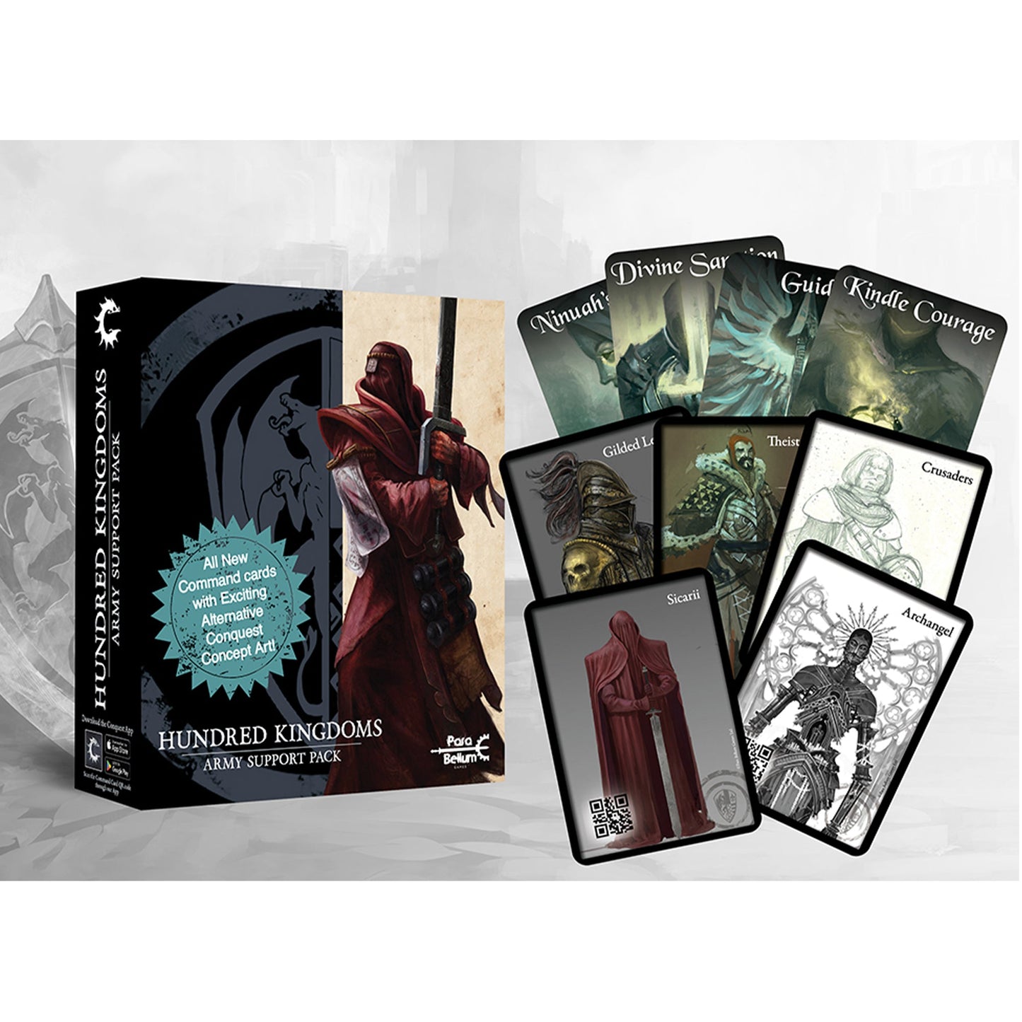 Hundred Kingdoms: Alternate Art Army Support Pack - Bộ Thẻ Hỗ Trợ Game Sa Bàn - Para Bellum