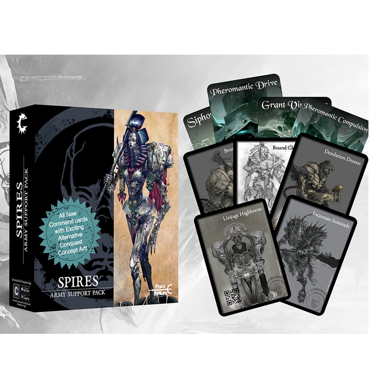 Spires: Alternate Art Army Support Pack - Bộ Thẻ Hỗ Trợ Game Chiến Thuật - Para Bellum