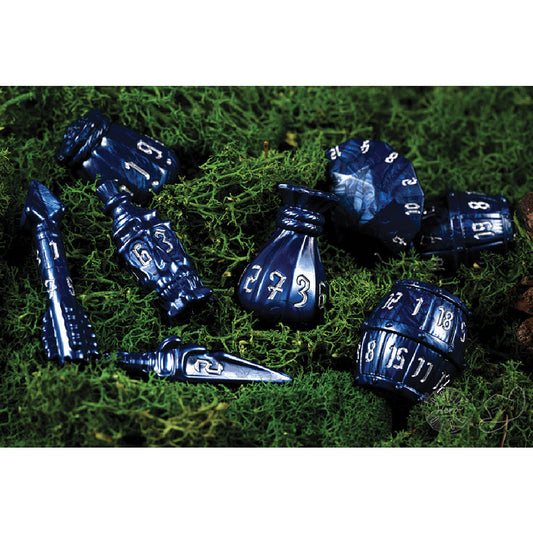 PolyHero Rogue 8 Dice Set Midnight Blue - Bộ Xúc Xắc Nhập Vai RPG Đạo Tặc - PolyHero - Hình ảnh chi tiết 2