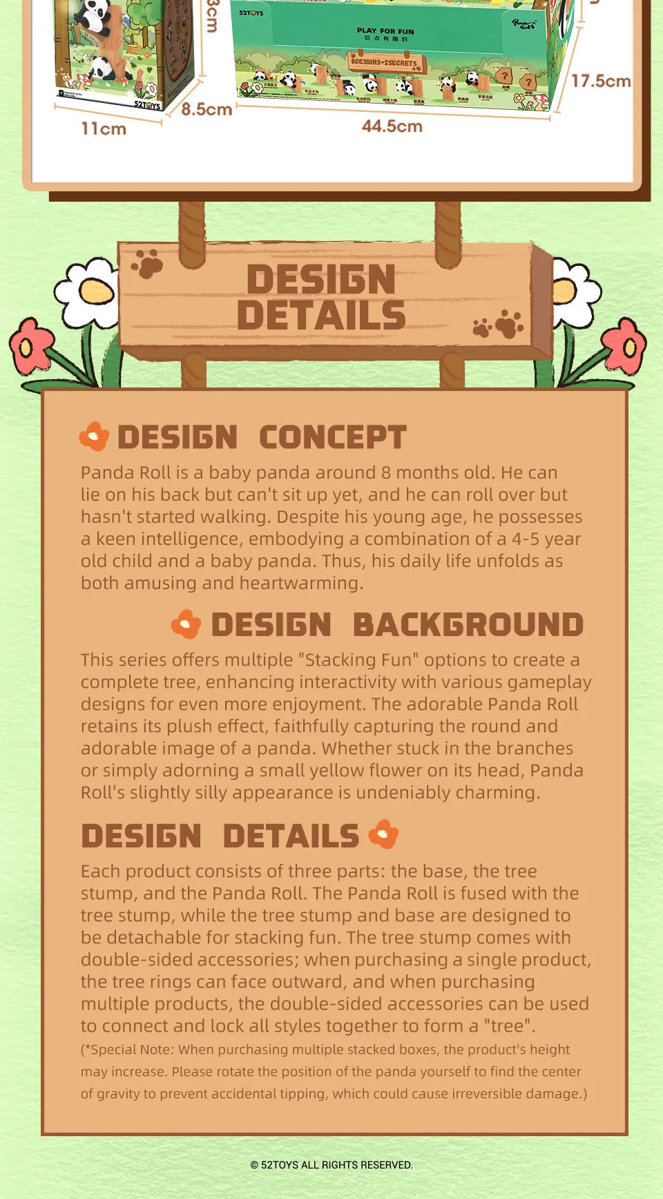 PANDA ROLL FRUIT TREE CLIMBING - Mô hình Blind Box gấu trúc - 52TOYS