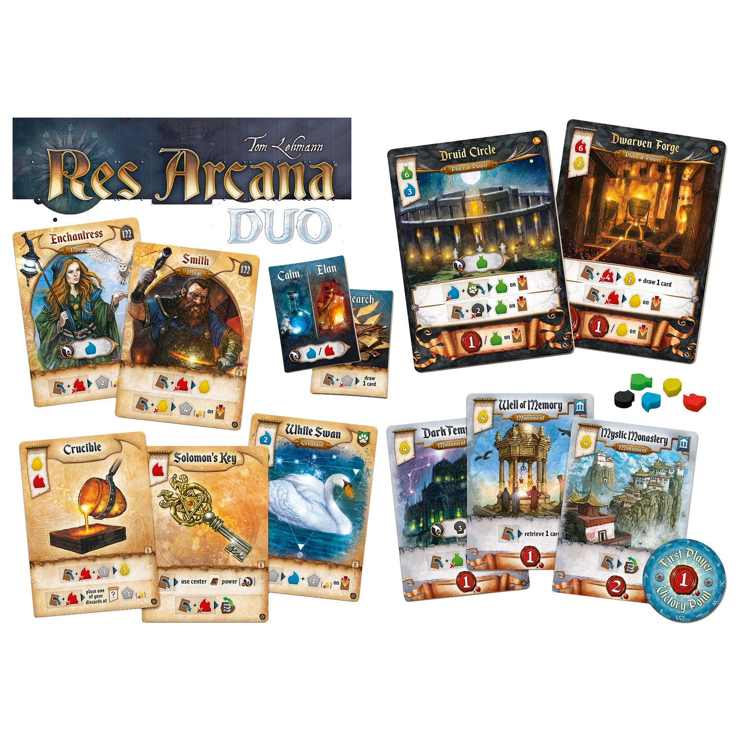 Res Arcana Duo Board Game - Board Game Chiến Thuật 2 Người - Sand Castle Games