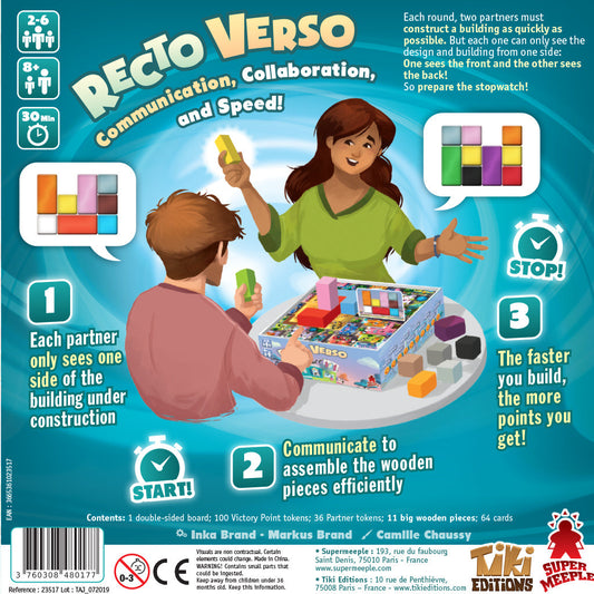 Recto Verso Board Game - Trò Chơi Xây Dựng Phối Hợp - Super Meeple