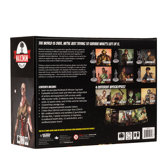 Maximum Apocalypse 2nd Edition Board Game Sinh Tồn Roguelike Tabletop Tycoon - Hình ảnh chi tiết 2