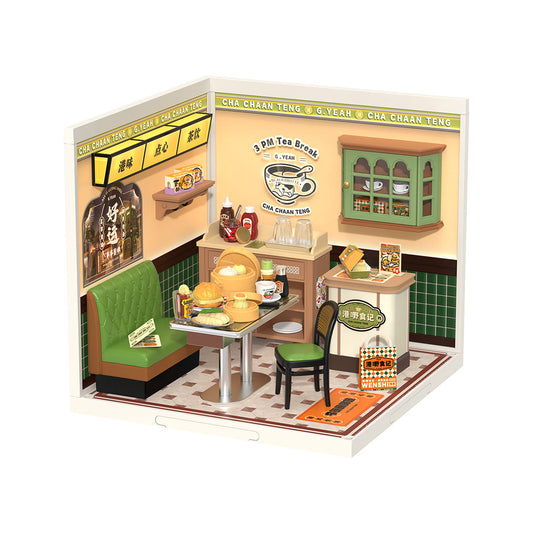Rolife Hong Kong Bites Cafe DIY Miniature House DW021 - Mô hình tiệm ăn Hồng Kông lắp ráp - Rolife
